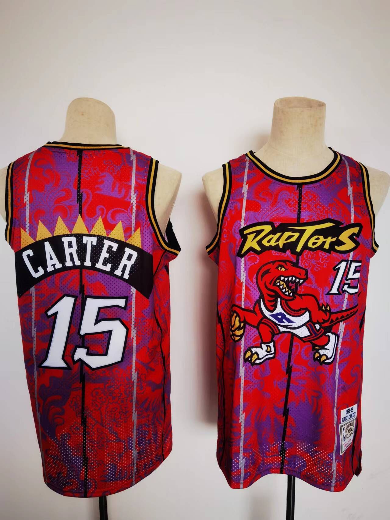 Men Toronto Raptors #15 Carter Red 2022 Lunar New Year Tiger Cny NBA Jersey->toronto raptors->NBA Jersey